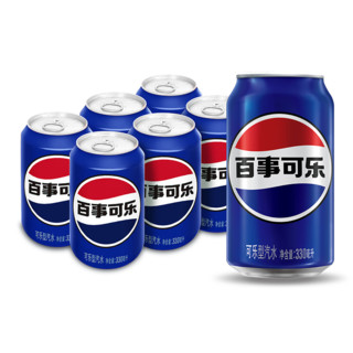 pepsi 百事 碳酸饮料原味330ml*6听