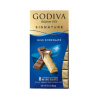 GODIVA 歌帝梵 进口牛奶黑巧克力条纯可可脂儿童办公室零食坚果果仁