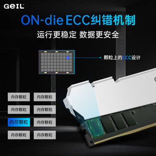 GEIL 金邦 32G(16Gx2)套装 DDR5 6000 台式机电脑内存条 海力士A-die颗粒 巨蟹马甲条系列黑色C30