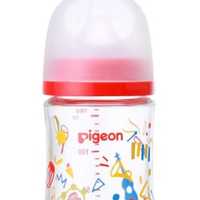 Pigeon 贝亲 跨境 贝亲第3代宽口径母乳实感 隔热玻璃奶瓶3图案 240/160ml