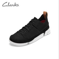 Clarks 其乐 磨砂皮舒适三瓣鞋 潮流款小黑鞋女码Trigenic Flex