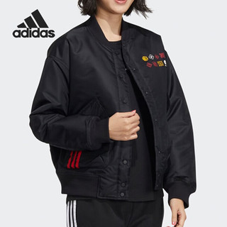 adidas 阿迪达斯 NEO 女子棒球领保暖运动棉衣外套 HM7484