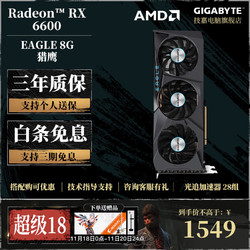 GIGABYTE 技嘉 RX 6600 猎鹰 8G