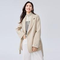 【云舒白】含山羊绒/绵羊毛千金风设计感气质毛呢大衣女