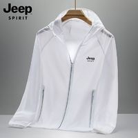 JEEP SPIRIT JEEP男士冰丝防晒衣户外连帽外套运动夏季新款大码钓鱼防晒服休闲