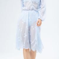 2024年四季款显瘦百搭女款沙滩裙泳裙纯色简约网纱半身泳裙