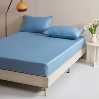 匹鲁床笠A类可水洗机洗抗菌床笠四季通用加高床围设计简约风床笠 神秘蓝（加高床围） 120*200cm（单床笠-7A抗菌）