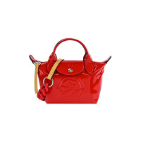 珑骧（LONGCHAMP）女士 LE PLIAGE CUIR系列红色皮质背提包 L1500 HBE 108