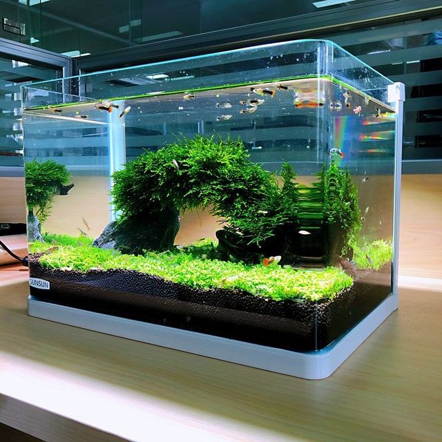 SUNSUN 森森 热弯鱼缸免换水懒人生态鱼缸小型水族箱超白玻璃金鱼缸水草缸 18CM
