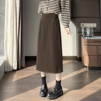 苏醒的乐园 时尚气质半身裙2024年冬季女显瘦纯色百搭修身厚款呢短裙