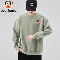 大嘴猴（paul frank）长袖卫衣男女同款2024秋季时尚百搭舒适圆领宽松潮牌男浅豆绿XL PFATT233901M浅豆绿 XL【体重125-140斤】