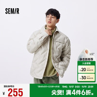 Semir 森马 羽绒服男2024冬季轻薄短款外套简约纯色上衣保暖内搭