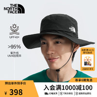 北面（The North Face）渔夫帽针织帽遮阳帽休闲露营男女通用款户外24春夏|5FX6 4H0/宇宙黑 L/XL