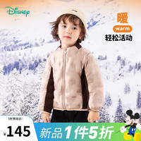 迪士尼宝宝（Disney Baby）童装儿童羽绒服可爱米奇卡通宝宝舒适保暖外套秋冬 ZD4DS001咖色 90