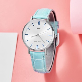 CASIO 卡西欧 手表女简约皮带时尚指针石英女表