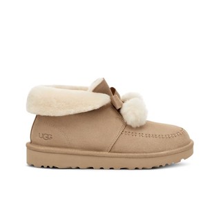 UGG 女鞋秋冬季平底蝴蝶结休闲鞋1153517木屑色