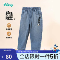 Disney baby 迪士尼宝宝（Disney Baby）童装男童牛仔裤时尚休闲长裤舒适保暖24年秋 深蓝 3岁/身高100cm