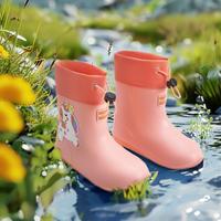 【轻便 防滑】KK树儿童雨鞋男女中大童小户外防滑防水雨靴