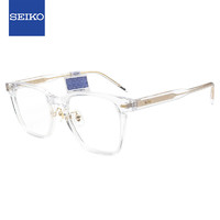 SEIKO 精工 眼镜框SEIKO雅释透系列男女款全框时尚休闲近视眼镜架 AE5006 P20 透明金 单独镜框