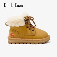 百亿补贴：ELLE kids童靴冬季新款儿童毛毛短靴户外保暖男童雪地靴女童棉靴