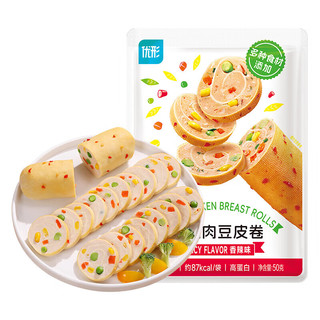 ishape 优形 即食鸡胸肉豆皮卷香辣味50g*8袋400g