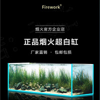 贝意品 烟火超白缸水族箱超白鱼缸定做定制金晶玻璃客厅造景水草乌龟缸 600*300*360 6mm 含垫含货上门