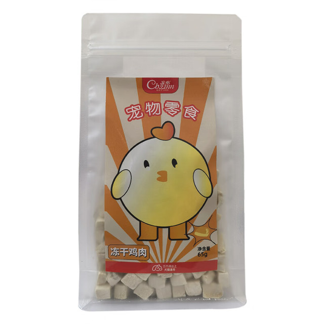 Chowinn 宠怡 冻干猫零食鸡胸肉狗狗零食鸡肉粒牛肉鹌鹑猫粮拌饭宠物食品发腮 冻干鸡肉65g