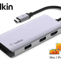 88VIP：belkin 贝尔金 扩展坞5合1macbookpro typec拓展坞转换器usb多接口