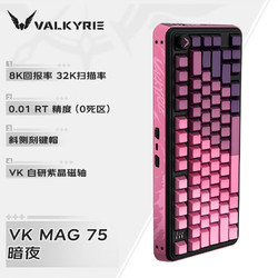 VALKYRIE 瓦尔基里 VK MAG 75 电竞磁轴键盘 8K回报率 32K扫描率 0死区 VK MAG 75-暗夜