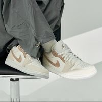 百亿补贴：NIKE 耐克 正品 Air Jordan 1 白棕复古休闲男款篮球鞋HF1567-200