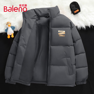 Baleno 班尼路 冬季新款棉服男外套男女同款秋冬季加厚棉衣面包服立领防风棉袄男