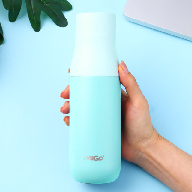 miGo 马卡龙系列 316不锈钢保温杯 450ml 海洋蓝