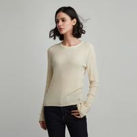 Gap女装秋冬季宽松落肩针织衫舒适亲肤休闲毛衣微弹打底衫793890