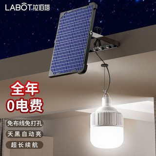 拉伯塔 太阳能灯家用庭院灯新农村led户外照明灯应急灯露营夜市摆摊灯炮