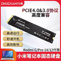 竹典 适用小米笔记本电脑ssd固态硬盘m.2接口NVMe协议pcie3.0红米RedmiG游戏本竞技硬盘 256GB 小米笔记本专用SSD固态硬盘