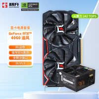 GAINWARD 耕升 GeForce RTX 4060 DLSS 3 台式机电脑光追吃鸡游戏渲染设计显卡 RTX 4060 追风+600W电源