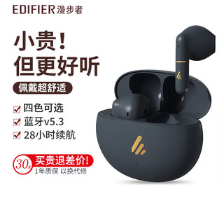 EDIFIER 漫步者 Z1 AIR 蓝牙耳机 真无线半入耳通话降噪 音乐游戏跑步运动超长续航 APP定位 适用小米华为苹果手机 雅灰+清洁笔