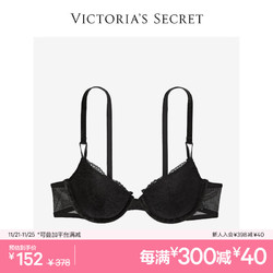 VICTORIA'S SECRET 维多利亚的秘密 性感蕾丝薄衬垫3/4杯文胸舒适胸罩女士内衣 54A2黑色 11227050 38D 38/85D