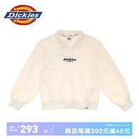 Dickies 帝客 女士字母翻领休闲简约卫衣 舒适百搭 卫衣女 DK0A87FV 白鹭白 S