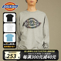 Dickies 帝客 卫衣 镭射大LOGO 圆领卫衣 休闲舒适上衣 DK012596 中羽灰 L