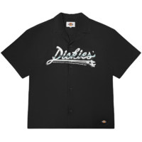 Dickies 帝客 艺术字母印花男式休闲衬衫 DK010314 黑色 M