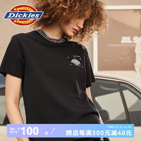 Dickies 帝客 T恤 LOGO印花舒适棉面料 T恤女DK008826 黑色 00S