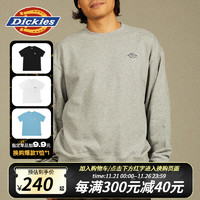 Dickies 帝客 卫衣 圆领卫衣 舒适简约易搭配龙年红色上衣DK01260 灰色 M