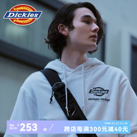 Dickies 帝客 卫衣 假两件连帽帽衫logo卫衣 卫衣男 连帽DK008875 白色 00M