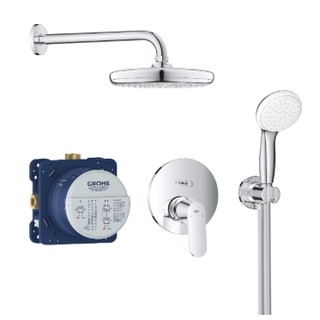 Grohe 高仪 欧洲大都会系列 暗装淋浴系统带Tempesta 210 花洒，镀铬