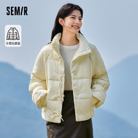 Semir 森马 女士蝴蝶结甜美棉服 宽松立领面包服