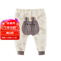 皮偌乔 PO&JO皮偌乔婴儿宽松大pp裤外穿加厚男女宝宝保暖长裤小童夹棉裤子冬装 哈伦裤2 120cm