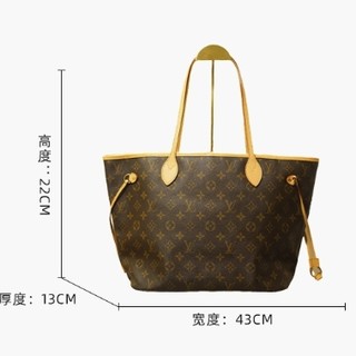 LOUIS VUITTON 路易威登 中古95新 neverfull中号 女士手提单肩包