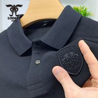 百亿补贴：LODFEY 龙达飞 正品刺绣短袖POLO衫100%纯棉高品质夏季宽松大码翻领T恤男