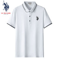 百亿补贴：U.S. POLO ASSN. USPOLOASSN保罗2023专柜同款刺绣大马标POLO衫冰丝棉大码短袖T恤